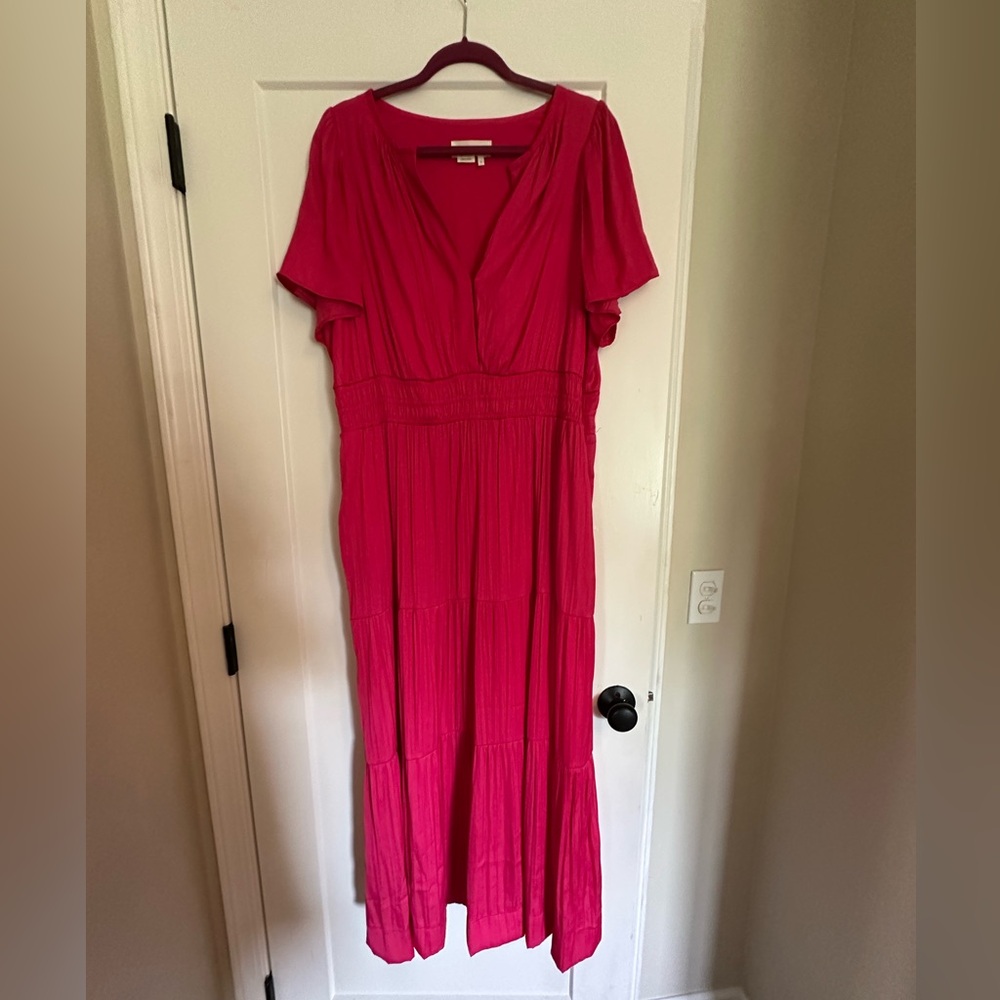 Anthropologie Somerset Fuchsia Maxi Dress